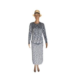 NWT Sweater Maxi‎ Dress by ecru. Navy and White. Women’s Small